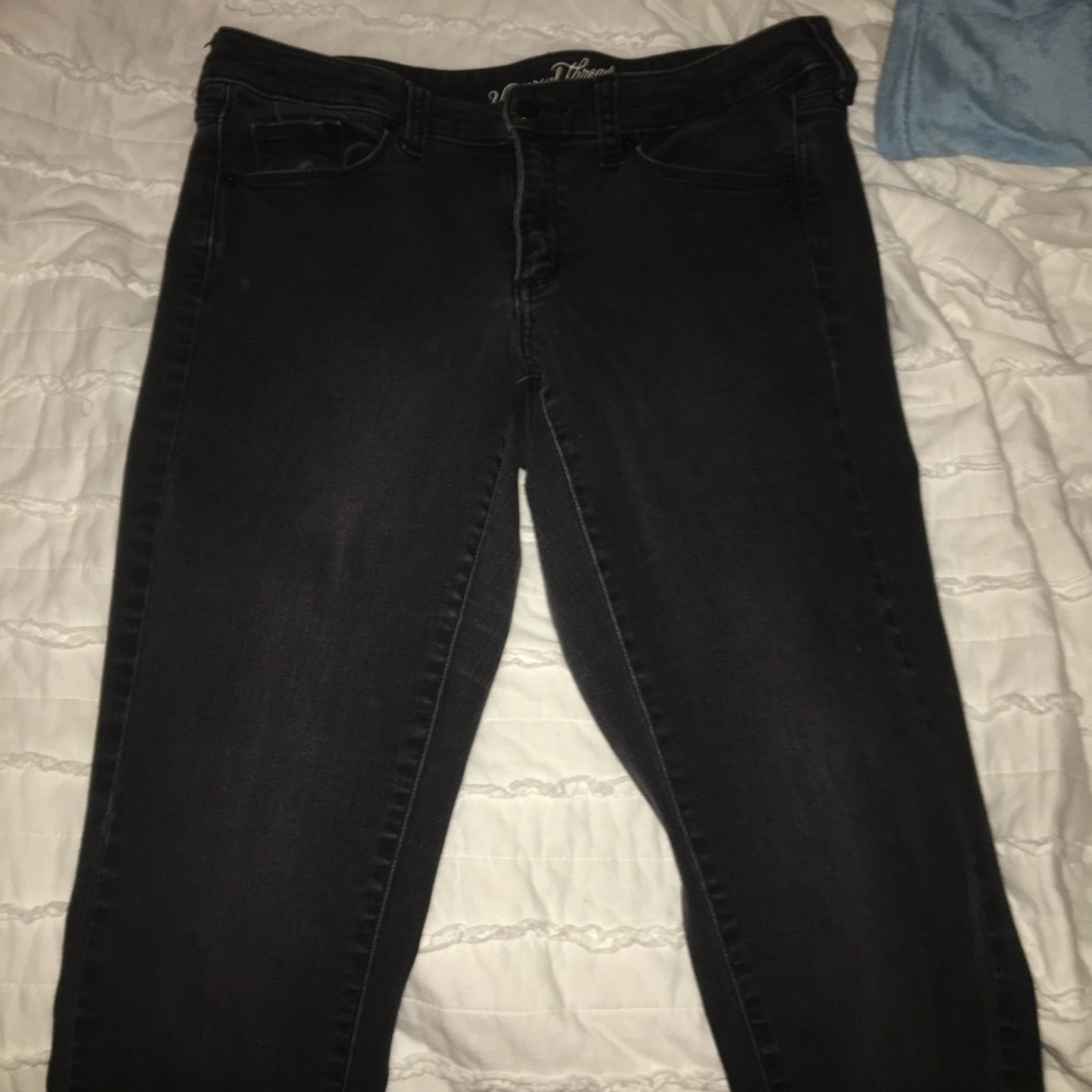 low rise black jeans